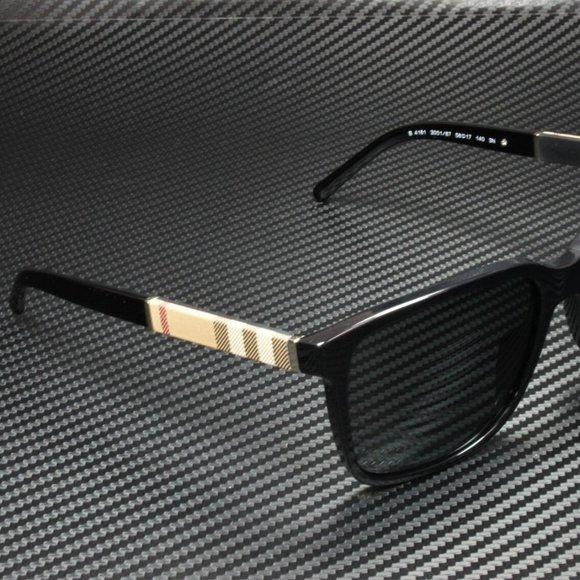Burberry Black Men's 58m Sunglasses! New! - Picture 3 of 5